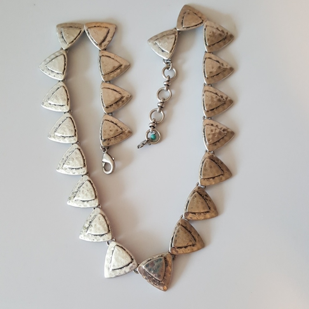 Lucky Brand Silver Triangle Necklace